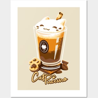 CatPuccino - Kawaii Cat Coffee Posters and Art